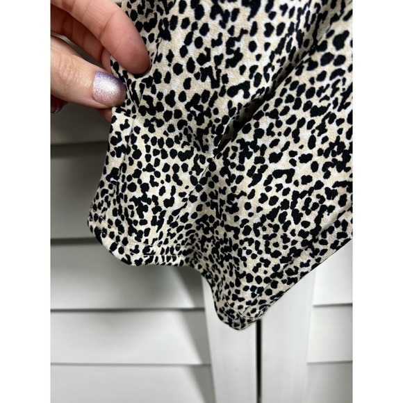 Melloday Cheetah Print Balloon Sleeve Top Women's Size 1X - Picture 5 of 7